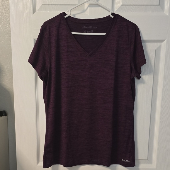 Eddie Bauer Women's Deep Purple Short Sleeve Tee - Picture 1 of 3